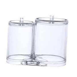 STOBAZA 1-piece Swab Cotton Pad Box Makeup Organizer Lid Storage Container for Cotton Pads Swabs Cotton Pad Organizer Bathroom Box