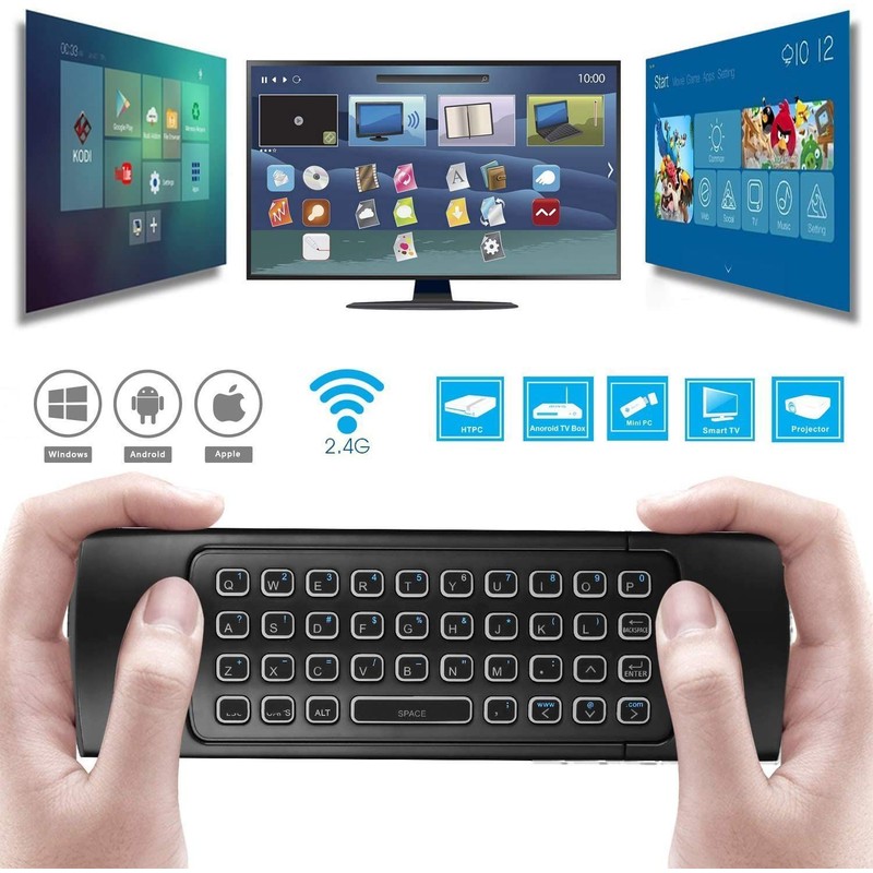 Air Mouse,MX3 Pro Voice Mini Keyboard, Backlit Remote Control,Mini Wireless