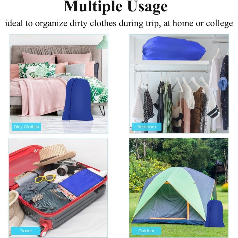 Extra Large Laundry Bag with Drawstring, 37 x 47 inches,