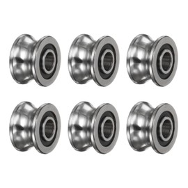 QUARKZMAN Pack of 6 SG22 U-Groove Guide Bearings 8 x 22.5 x 14.5 mm U-Groove Roller Wheel (GCr15) Chrome Steel Bearing