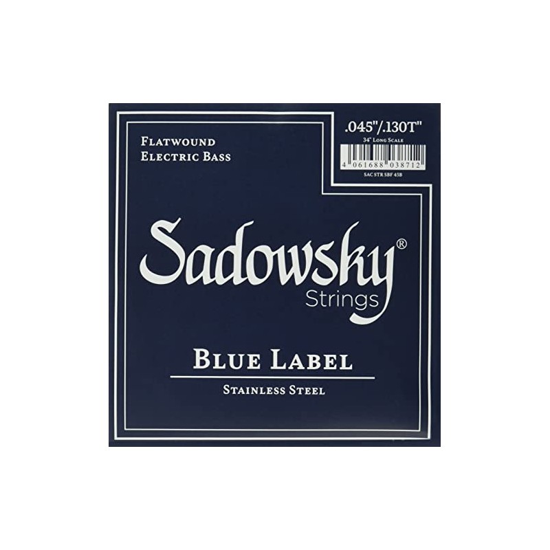 Blue Label Base Strings, Stainless Steel, 5 Strings, Flat Wound,