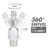 Hromee 18 Pieces Air Coupler and Plug Kit, 1/4-Inch NPT