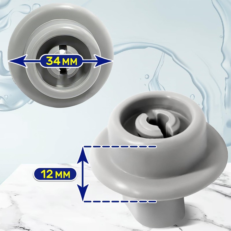 Set of 4 Dishwasher Basket Wheels Diameter 34 mm with