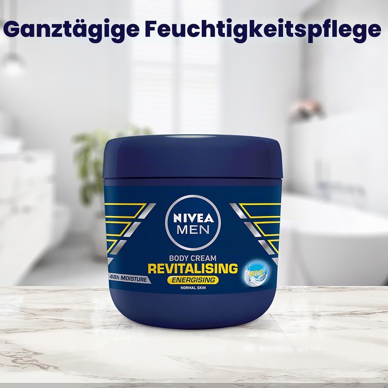 Nivea Revitalising Men Body Cream for Normal Skin 400ml (Pack