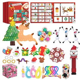 Christmas Advent Calendar 24 Days Countdown Calendar Toys Sensory Toys Stress Relief Toys Party Favors Christmas Gifts for Kids
