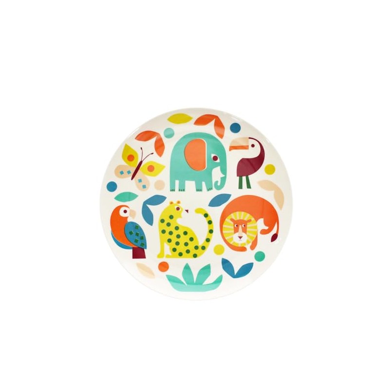 Rex London Children's Melamine Plate - Wild Wonders