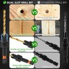 YQANDL 12Pcs HSS Adjustable Countersunk Drill Bits for Woodworking