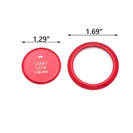 Xotic Tech Keyless Engine Push Start Button Surrounding Ring Trim Red Aluminum Alloy Compatible with Mazda 3 2020-up