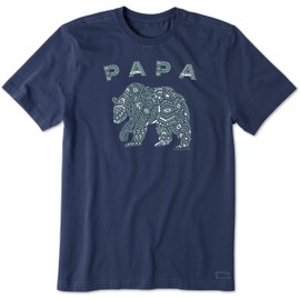 Life is Good - Camiseta para Hombre, diseño de Oso Papa, Color Azul