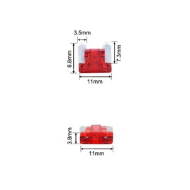 500Pcs 2 Amp Low Profile Mini Car Fuses, 2A Automotive Fuses, Automotive Replacement Fuses, Blade Fuse for Car/RV/Truck/SUV/Motorcycle/Boat…