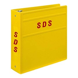 Carstens 3-Inch Heavy Duty 3-Ring Binder for Safety Data Sheets (SDS) – Side Opening, Yellow