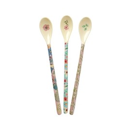 Rice Latte Melamine Spoon Flower Print Set of 6