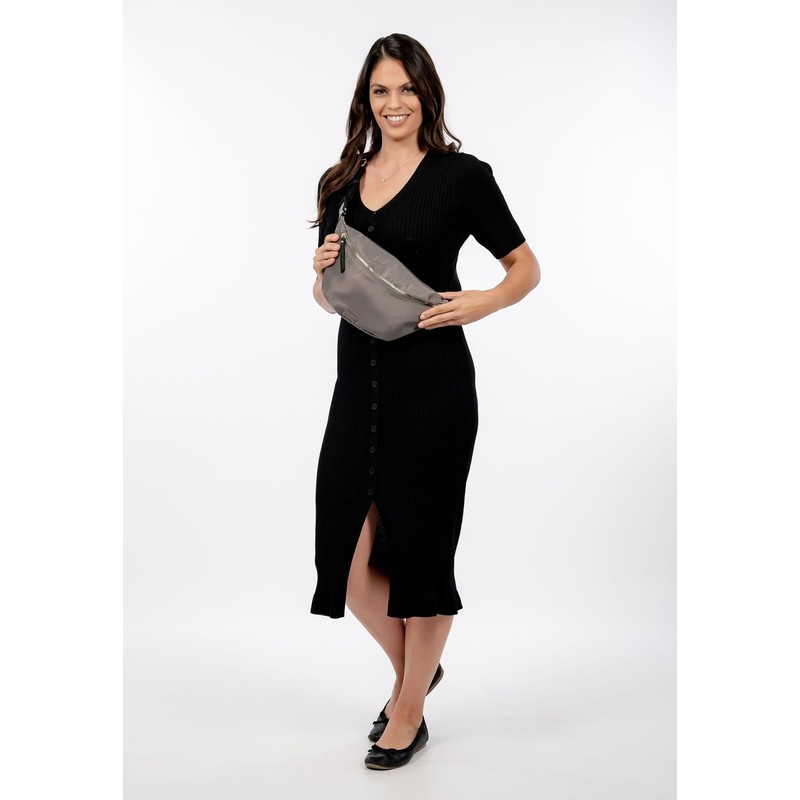 Tamaris Johanna 31817 Women's Belt Bag Plain Grey 800, gray