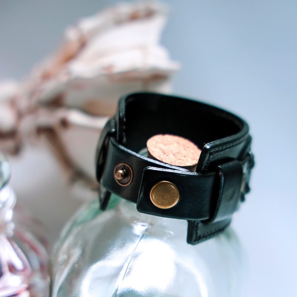 Milakoo Unisex Black Metal Spike Riveter Punk Rock Biker Wide