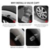 8 Pieces Tyre Valve Caps, Anti-Leak Valve Caps, Car Tyre