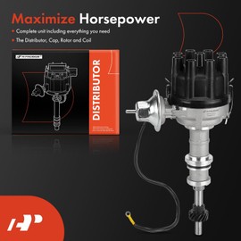 A-Premium Ignition Distributor with Cap and Rotor Compatible with Ford F-100, 300, Bronco, Country Sedan Squire, Custom, E-100 Econoline, Fairlane & Mercury Caliente, Comet, Commuter