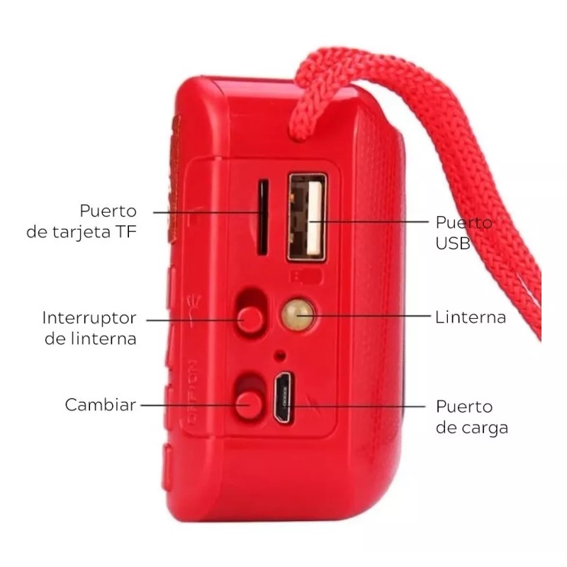 Maíz Bocina Lampara Portatil Carga Panel Solar Bluetooth Radio