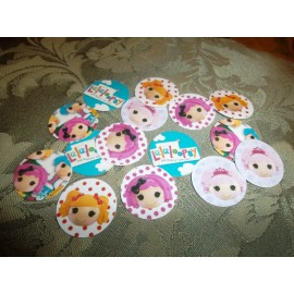 Unbranded Pre Cut One Inch LALALOOPSY CARTOON  FREE SHIP - 50 Bottle Cap Images