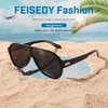 FEISEDY Polarized Men Women Sunglasses, Oversized Fahion One Piece Sun