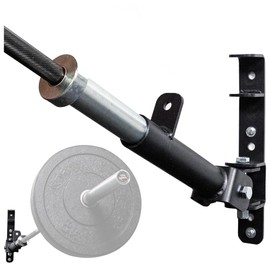 PRx Performance Wall Mounted Landmine Attachment and Barbell Storage - T-Bar Row Handle, Linebacker Squat Landmine, Full Body Strength Training, Home Gym Fitness Equipment, Olympic 2" Sleeve, Black