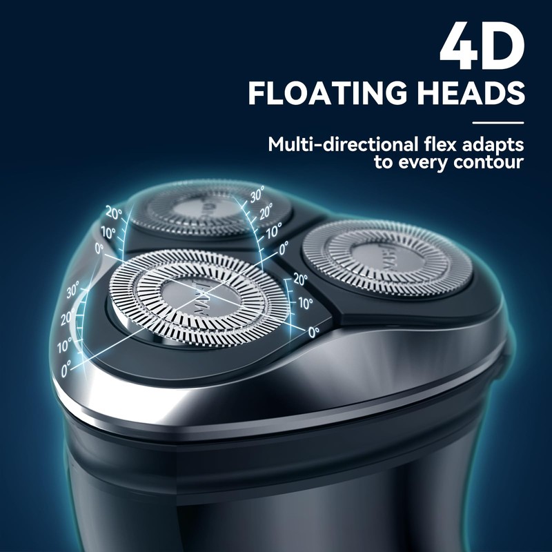MAX-T Electric Razor for Men, 4D Rotary Shaver Razor for
