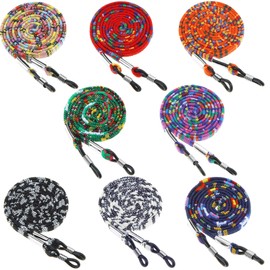 Frienda 8 Pieces Eyeglass Holder Strap Eyeglass Chain Cord Lanyard for Women(Eye-catching Colors)