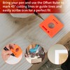 Olaismln 2 Pcs Trim Marks Offset Ruler with Level, Trim