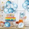 Set mit 20 Ballons in Regenbogen-Blau-Tönen Jungen & Mädchen –