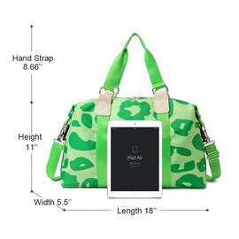 HATAMOTO Expandable Weekender Duffel Sport Gym Bag Overnight Travel duffle Bags with Wet Pocket X1-Pink Cow