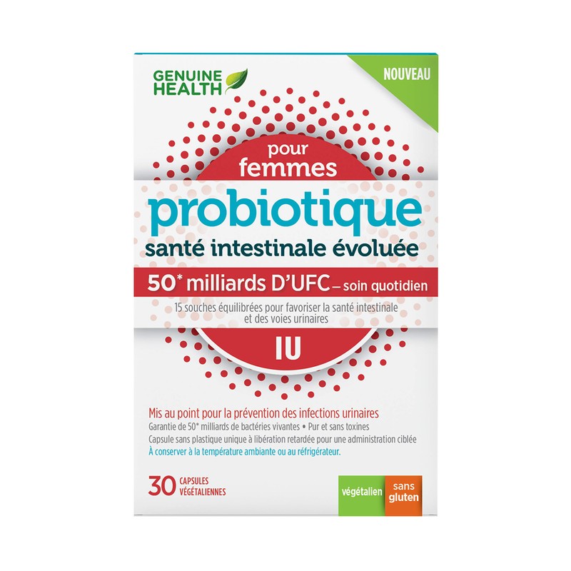 Genuine Health UTI Probiotic, 30 count, 50 Billion CFU, Natural