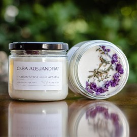 LA CASA DE ALEJANDRA. Vela de lavanda. Relajación y Meditación