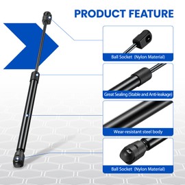 SYKRSS C16-17229 16 inch Gas Strut, 10Lbs/45N Lift Support, Gas Spring for Leer are ATC Camper Topper Rear Window Truck Cap Camper Shell Canopy Toolbox Canopy Cover Replacement, 2-Piece Set (C1617229)