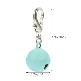 TEHAUX Small Puppy Collar Dog Bell, 10pcs Cat Bell Metal Dog Collar Bell Multi-Color Cat Tracker Bells Portable Dog Collar Charm Bells with Clip for Pets Daily Use Pet Collar Bell