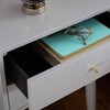 Safavieh Home Lyla Mid-Century Retro Grey and Gold 2-drawer Nightstand