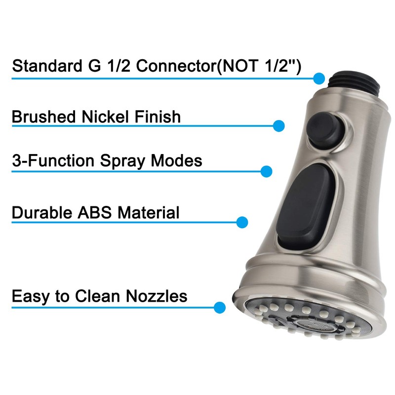 Pull Out Spray Head 3 Modes for Kitchen Sink Faucet,