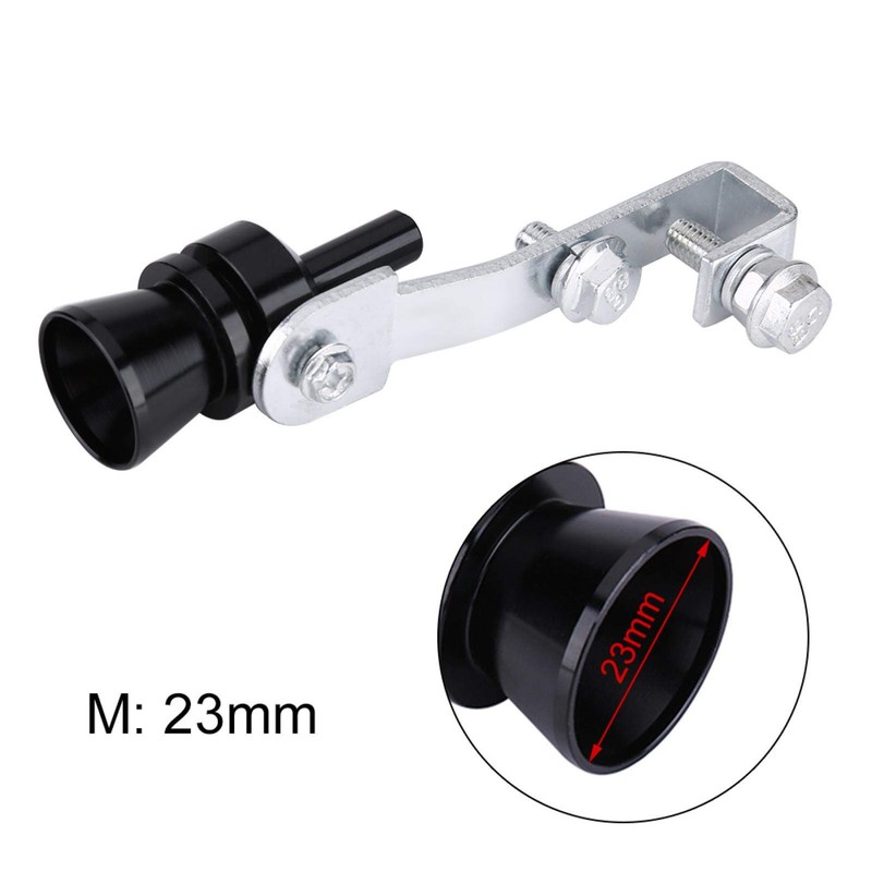 Car Turbo Sound Exhaust Whistle Muffler Auto Blow-off Valve Simulator(M-Black)