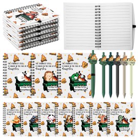 Resurhang 60 Pcs Employee Appreciation Dumpster Fire Gifts Dumpster Fire A6 Notebooks with Ballpoint Pens Bulk Positive Affirmation Notebooks for Dispatcher Team Coworker Funny Office Gifts