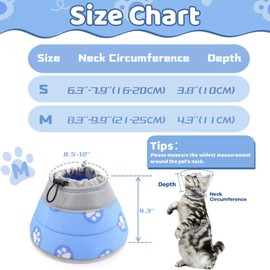 cat cone collar cone for cats dog cone collar Adjustable Collar Cat Head Cone Cat Cones Cat and Cone Collar Recovery Collars for Cats (M, Blue-Style 1)