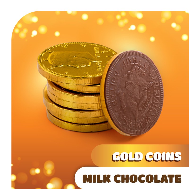 Milk Chocolate Coins Bulk - 2 Pound Pack - 160