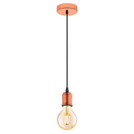 Eglo York Pendant Light Steel 60 W, Copper