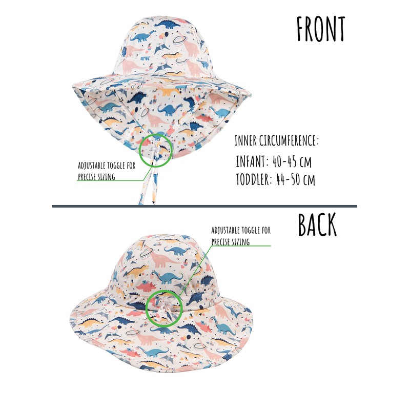 Funky Junque Kids Patterned Bucket Hat - Dinosaur (Infant)