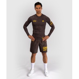 Venum Men's Standard Fight Week Performance Long Sleeve Rashguard, Earthen Brown