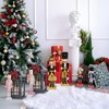 30cm Wooden Nutcracker Soldier Christmas Decorations,2pcs Large Christmas Nutcracker Figures