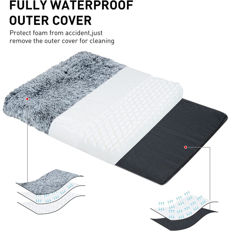 Dog Bed Mat for Large Dogs, Soft Plush Washable Dog