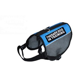 Therapy Dog mesh Vest Harness Cool Comfort Nylon Purchase Comes with 2 Reflective Therapy Dog in Training Patches. Please Measure Your Dog Before Ordering