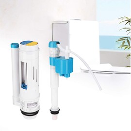 Nikou Universal Water Saving Toilet Repair Kit, Set Water Tank Accessories, Push Button, Valve Replacement, 290mm Complete Toilet Tank Repair Kit Flush