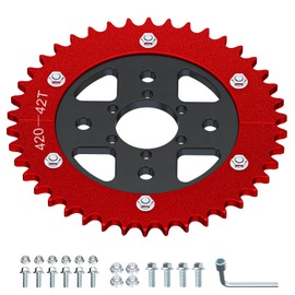 CILOYU 420 Sprocket 42 Tooth Mini Bike Split Sprocket Hub Adapter Replacement for Coleman CT200U Baja Warrior Doodlebug DB30 BT200X CT200U-EX CT100U Massimo MB200 Predator 212 196 Engine Go Kart Parts