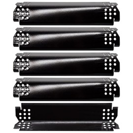 Hiorucet Grill Heat Plates Shields for Home Depot Nexgrill 5 Burner 720-0888, 720-0896, 720-0888N, 720-0882A, 720-0882S Gas Grill, Nexgrill 4 Burner 720-0830H Porcelain Steel Replacement Parts(5 Pack)
