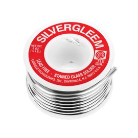 Canfield Silvergleem Lead Free Silver Solder Wire for Stained Glass Solder Crafting and Jewelry Making (96% Tin / 4% Silver) - 1/2 Lb Spool (1 Pack)