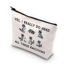 PLITI Raccoon Makeup Bag Funny Raccoon Gift Raccoon Lover Gifts Raccoons Gift for Raccoon Owner Gift(Need All raccoonsU)